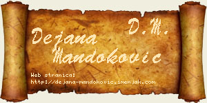 Dejana Mandoković vizit kartica